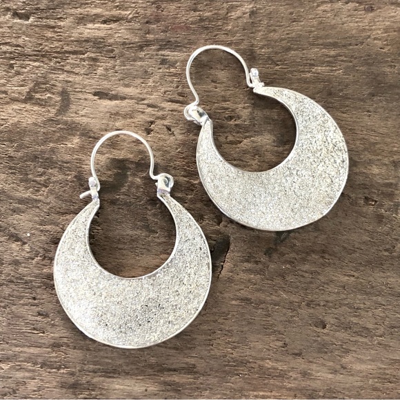 Vintage Jewelry - Sterling silver earrings Sterling silver hoop earrings